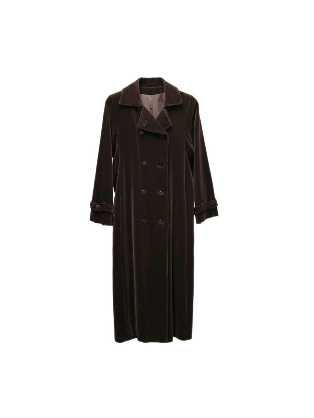 Drizzle Inc Neiman Marcus Vintage Women Velvet Double-Breast Trench Coat Medium